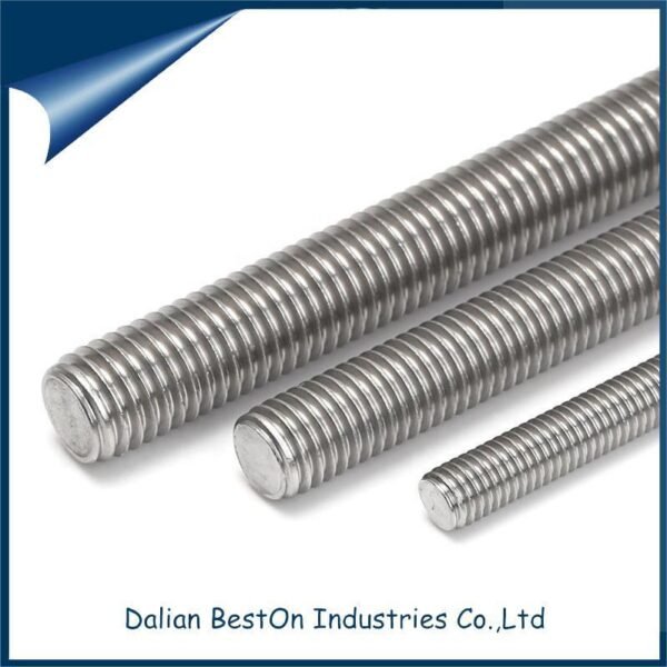 Dalian Beston China 1 1/4" Thread Size Zinc Plated Threaded Rod Factory ASTM BS Standard Galvanized Full Thread Round Bar Wholesale Grade 4.8 All Threaded Rod - Image 3