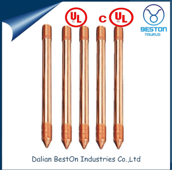 Copper Bonded / Solid Copper / Galvanized Steel Ground Rod 1/2 3/4 5/8 1 Inch for Electrical Earthing and Lightning Protection - Image 2