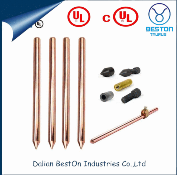 Copper Bonded / Solid Copper / Galvanized Steel Ground Rod 1/2 3/4 5/8 1 Inch for Electrical Earthing and Lightning Protection - Image 3