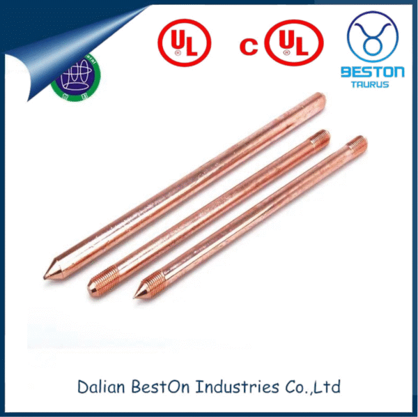 Dalian Beston Hot Sale Ground Rod High Voltage Copper Ground Rod Low Price Ground Rod China 12.7mm Diameter Ground Rod Suppliers Enhancement Material Ground Rod