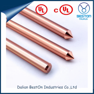 Dalian Beston Copper Bonded Ground Rod Hot Sale Ground Rod China Low Price Ground Rod Manufacturer 0.254mm Copper Thickness Ground Rod 2.4kg Weight Ground Rod