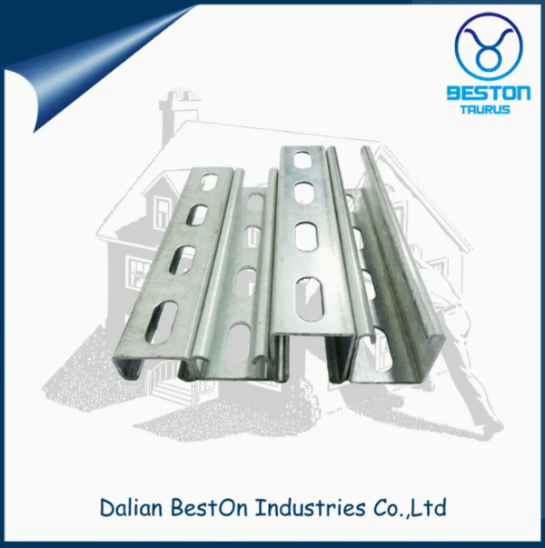 Dalian Beston C Channel China Galvanized Steel Stainless Steel Half Slotted Strut Channel 41X21mm C Channel 304 Stainless Steel Channel Manufacturers