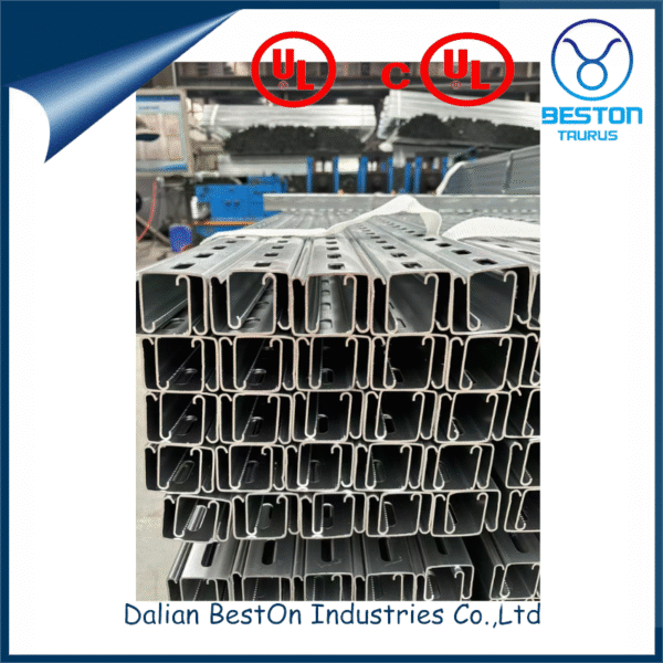 Dalian Beston China Galvanized Strut U Channel Factory OEM Customized 16 mm 201/316/304 Stainless Steel Strut Channel Bracket Gr.50/Gr.60 Grade C Section Steel - Image 3