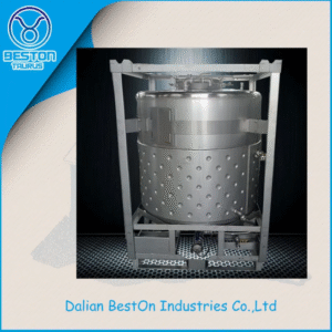 Dalian Beston China Steel IBC Tank Supplier 1000L Stainless Steel Chemical Acid Storage IBC Tank Intermediate Bulk Container Cubic Tank for Dangerous Liquid