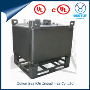 Dalian Beston China 1200*1000*1150mm Dimension IBC Tank 1004L Manufacturer 3-7mm Wall Thickness Stainless Steel Powder Storage Tank Free Sample IBC Square Tan